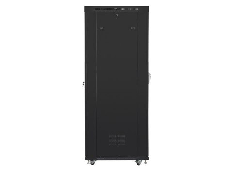 Szafa instalacyjna rack stojąca 19 42U 800x1000 czarna, drzwi szklane LCD (Flat pack) Szafa instalacyjna rack stojąca 19 42U 800x1000 czarna, drzwi szklane LCD (Flat pack)