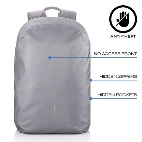 Plecak antykradzieżowy BOBBY SOFT GREY Plecak antykradzieżowy BOBBY SOFT GREY