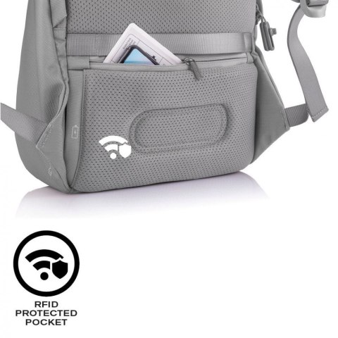 Plecak antykradzieżowy BOBBY SOFT GREY Plecak antykradzieżowy BOBBY SOFT GREY