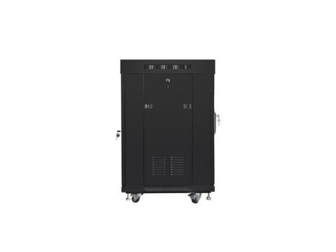 Szafa instalacyjna Rack stojąca 19 15U 600X600 czarna, drzwi sklane (flat pack) Szafa instalacyjna Rack stojąca 19 15U 600X600 czarna, drzwi sklane (flat pack)