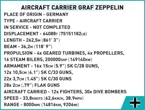 Klocki Aircraft Carrier Graf Zeppelin Klocki Aircraft Carrier Graf Zeppelin