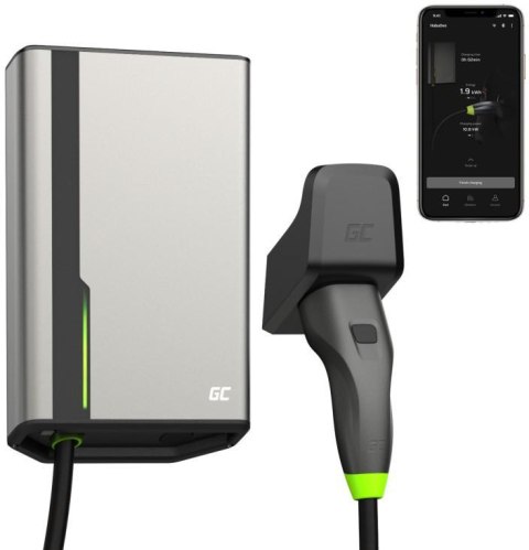 ŁADOWARKA EV Wallbox Green Cell HabuDen EVGC021A2275 22kW TYPE 2 7,5M GC App BT Wi-Fi ŁADOWARKA EV Wallbox Green Cell HabuDen EVGC021A2275 22kW TYPE 2 7,5M GC App BT Wi-Fi