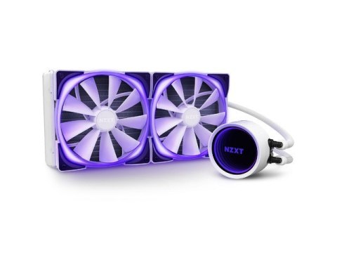 Chłodzenie wodne Kraken X63 white 280mm RGB podświetlane wentylatory i pompa Chłodzenie wodne Kraken X63 white 280mm RGB podświetlane wentylatory i pompa
