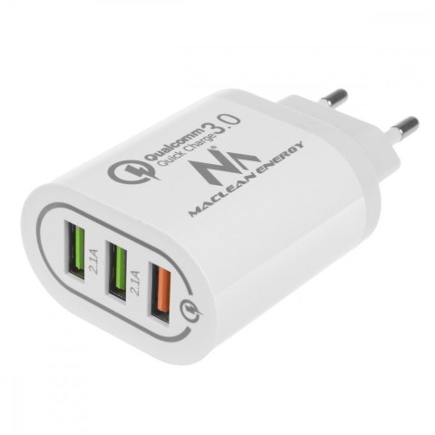 Ładowarka sieciowa QC 3xUSB MCE479W Ładowarka sieciowa QC 3xUSB MCE479W