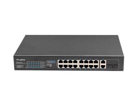 Przełącznik Switch 16X100MB POE+/2XCombo niezarządzalny rack 19 cali Gigabit Ethernet 250W Przełącznik Switch 16X100MB POE+/2XCombo niezarządzalny rack 19 cali Gigabit Ethernet 250W