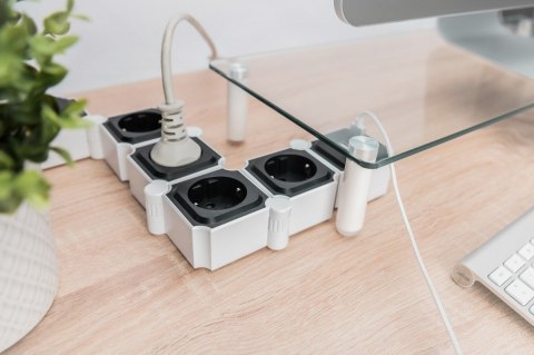 Elastyczna listwa zasilająca biurowa 4 gniazdowa z 2 złączami USB Elastyczna listwa zasilająca biurowa 4 gniazdowa z 2 złączami USB
