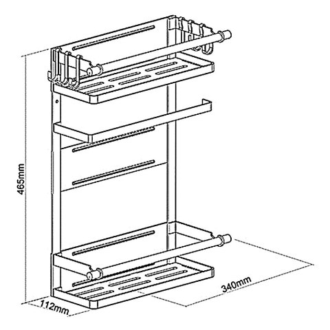 Magnetyczna połka na lodówkę pralkę MC-910 Magnetyczna połka na lodówkę pralkę MC-910