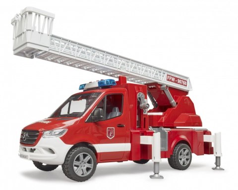 Wóz strażacki Mercedes Benz Sprinter z drabiną i światłami Wóz strażacki Mercedes Benz Sprinter z drabiną i światłami