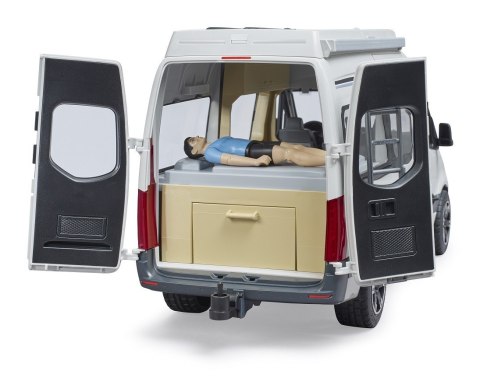 Kamper MB Sprinter biały z figurką i akcesoriami Kamper MB Sprinter biały z figurką i akcesoriami