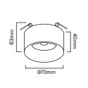 Oprawa podtynkowa tuba GU5.3 MCE457 W/G Biało-złota