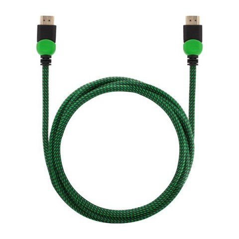 Kabel HDMI 2.0 zielono-czarny 1,8m, GCL-03 Kabel HDMI 2.0 zielono-czarny 1,8m, GCL-03