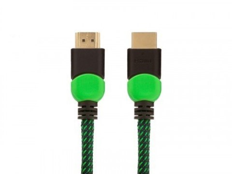 Kabel HDMI 2.0 zielono-czarny 1,8m, GCL-03 Kabel HDMI 2.0 zielono-czarny 1,8m, GCL-03