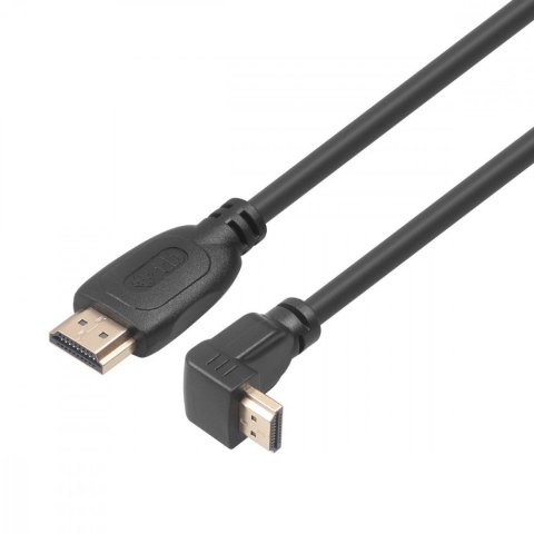 Kabel HDMI v 2.0 pozłacany 1.8 m kątowy Kabel HDMI v 2.0 pozłacany 1.8 m kątowy