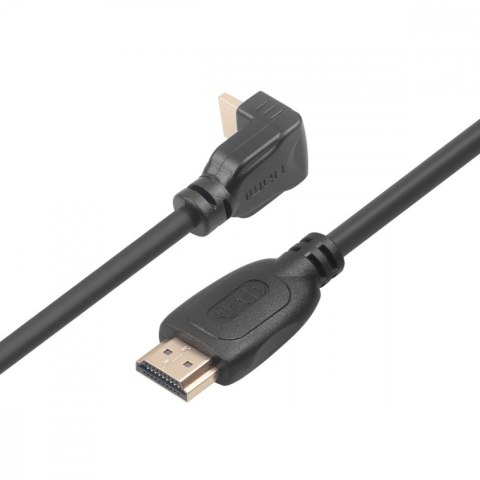 Kabel HDMI v 2.0 pozłacany 1.8 m kątowy Kabel HDMI v 2.0 pozłacany 1.8 m kątowy