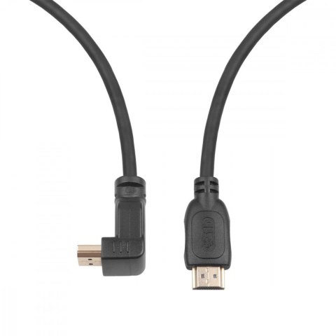 Kabel HDMI v 2.0 pozłacany 1.8 m kątowy Kabel HDMI v 2.0 pozłacany 1.8 m kątowy