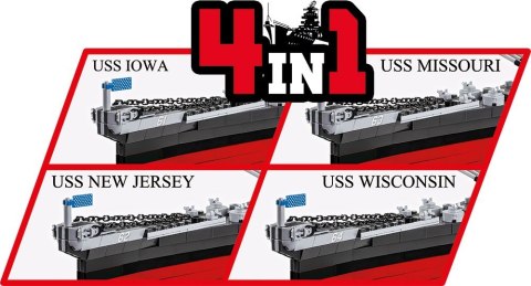 Klocki Historical Collection Iowa-Class Battleship (4w1) - Executive Edition Klocki Historical Collection Iowa-Class Battleship (4w1) - Executive Edition