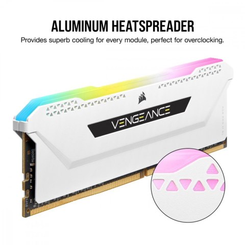 Pamięć DDR4 Vengeance RGB PRO SL 32GB/3600(2*16GB) biały Pamięć DDR4 Vengeance RGB PRO SL 32GB/3600(2*16GB) biały