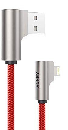 CB-AL01 Red OEM nylonowy kabel USB - Lightning | 2m | wtyki 90 stopni | certyfikat MFi CB-AL01 Red OEM nylonowy kabel USB - Lightning | 2m | wtyki 90 stopni | certyfikat MFi
