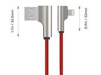 CB-AL01 Red OEM nylonowy kabel USB - Lightning | 2m | wtyki 90 stopni | certyfikat MFi CB-AL01 Red OEM nylonowy kabel USB - Lightning | 2m | wtyki 90 stopni | certyfikat MFi