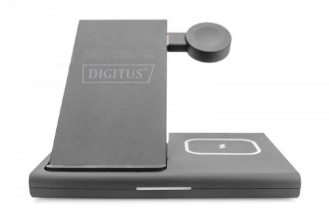 Stacja ładująca indukcyjna 3w1 składana 15W MagSafe + Qi 1m USB Czarna Stacja ładująca indukcyjna 3w1 składana 15W MagSafe + Qi 1m USB Czarna