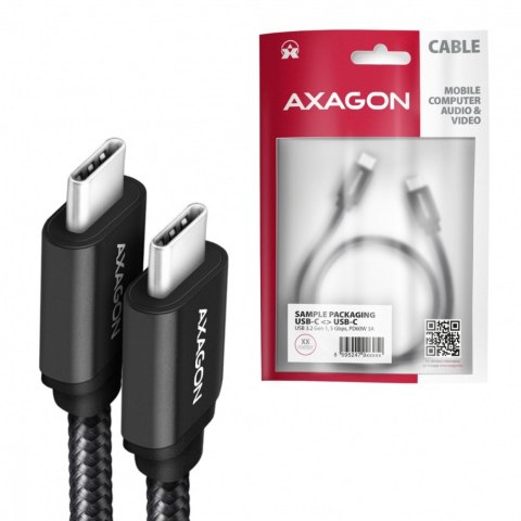BUCM3-CM20AB Kabel USB-C - USB-C 3.2 Gen 1, 2m, PD 60W, 3A, ALU, oplot, czarny BUCM3-CM20AB Kabel USB-C - USB-C 3.2 Gen 1, 2m, PD 60W, 3A, ALU, oplot, czarny