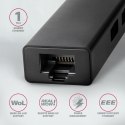 HMC-GL3A Wieloportowy hub USB 4in1, 5Gbps, 3x USB-A + GLAN, 20cm USB-C kabel
