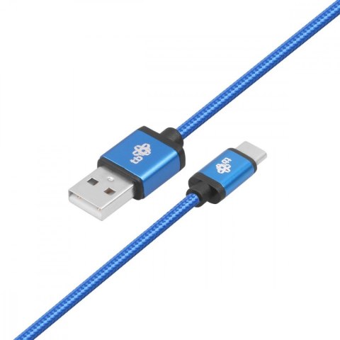 Kabel USB-USB C 1.5m niebieski sznurek premium Kabel USB-USB C 1.5m niebieski sznurek premium