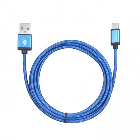 Kabel USB-USB C 1.5m niebieski sznurek premium Kabel USB-USB C 1.5m niebieski sznurek premium