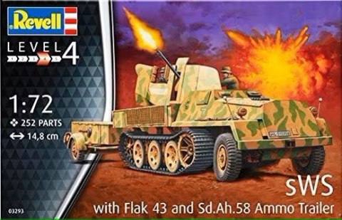Model plastikowy SWS W/Flak43 & SD AH58 Ammo Trailer Model plastikowy SWS W/Flak43 & SD AH58 Ammo Trailer