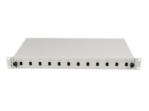 Przełącznica światłowodowa 12XSC simplex/12XLC duplex rack 19 1U szara + akcesoria Przełącznica światłowodowa 12XSC simplex/12XLC duplex rack 19 1U szara + akcesoria