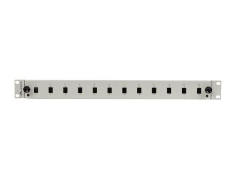 Przełącznica światłowodowa 12XSC simplex/12XLC duplex rack 19 1U szara + akcesoria Przełącznica światłowodowa 12XSC simplex/12XLC duplex rack 19 1U szara + akcesoria