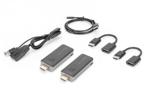 Przedłużacz/Extender HDMI prezentacyjny, bezprzewodowy 50m 1080p 60Hz 5GHz (zestaw) Przedłużacz/Extender HDMI prezentacyjny, bezprzewodowy 50m 1080p 60Hz 5GHz (zestaw)