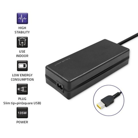 Zasilacz do Lenovo 135W | 20V | 6.75A | slim tip+pin | +kabel zasilający Zasilacz do Lenovo 135W | 20V | 6.75A | slim tip+pin | +kabel zasilający