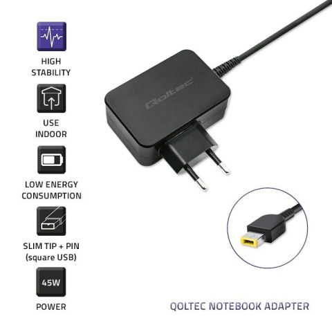 Zasilacz do Lenovo 45W | 20V | 2.25A | slim tip+pin Zasilacz do Lenovo 45W | 20V | 2.25A | slim tip+pin
