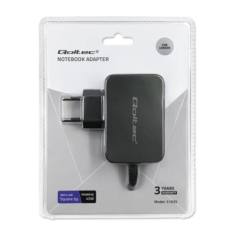 Zasilacz do Lenovo 45W | 20V | 2.25A | slim tip+pin Zasilacz do Lenovo 45W | 20V | 2.25A | slim tip+pin