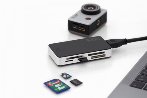 Czytnik kart 5-portowy USB 3.0 SuperSpeed, All-in-one, Czarno-srebrny Czytnik kart 5-portowy USB 3.0 SuperSpeed, All-in-one, Czarno-srebrny