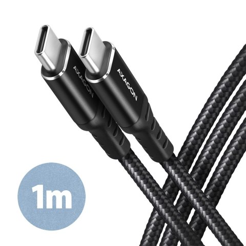 BUCM-CM10AB Kabel USB-C - USB-C 2.0, 1m, PD 60W, 3A, ALU, oplot Czarny BUCM-CM10AB Kabel USB-C - USB-C 2.0, 1m, PD 60W, 3A, ALU, oplot Czarny