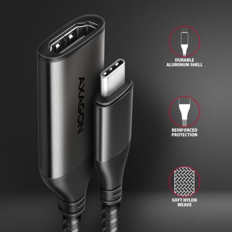 RVC-HI2M Adapter aktywny USB-C -> HDMI 2.0 4K/60Hz Aluminum, 25cm kabel RVC-HI2M Adapter aktywny USB-C -> HDMI 2.0 4K/60Hz Aluminum, 25cm kabel