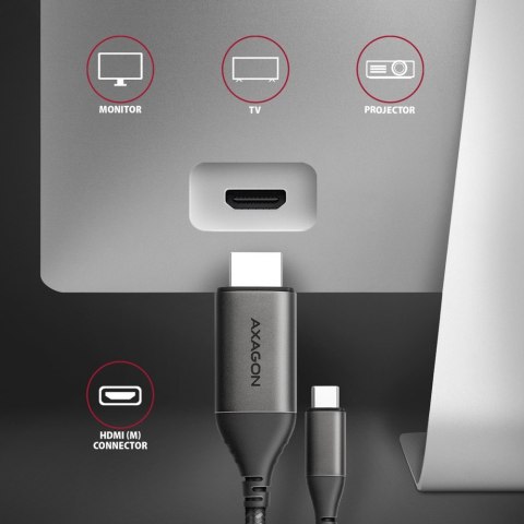RVC-HI2MC Adapter aktywny USB-C -> HDMI 2.0 4K/60Hz Aluminum, 1.8m kabel RVC-HI2MC Adapter aktywny USB-C -> HDMI 2.0 4K/60Hz Aluminum, 1.8m kabel