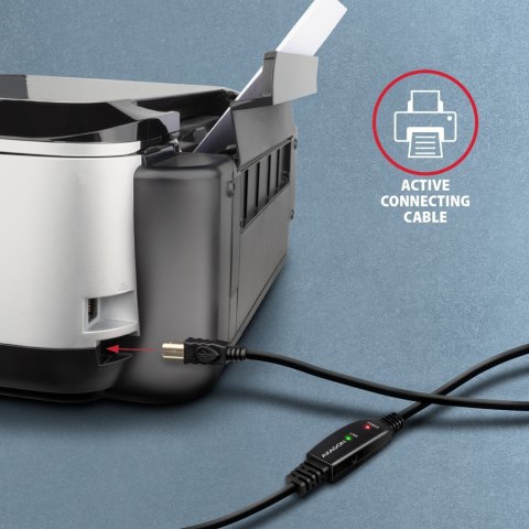 ADR-220B USB 2.0 A-M -> B-M aktywny kabel połączeniowy/wzmacniacz 20m ADR-220B USB 2.0 A-M -> B-M aktywny kabel połączeniowy/wzmacniacz 20m