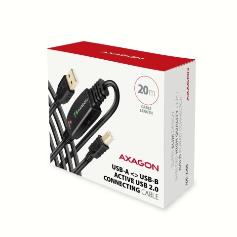 ADR-220B USB 2.0 A-M -> B-M aktywny kabel połączeniowy/wzmacniacz 20m ADR-220B USB 2.0 A-M -> B-M aktywny kabel połączeniowy/wzmacniacz 20m
