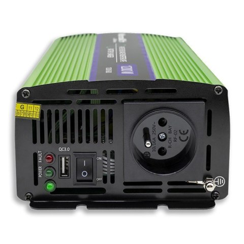 Przetwornica napięcia Monilith | ładowanie baterii | UPS | 600W |1200W | 12V na 230V | Czysty Sinus Przetwornica napięcia Monilith | ładowanie baterii | UPS | 600W |1200W | 12V na 230V | Czysty Sinus