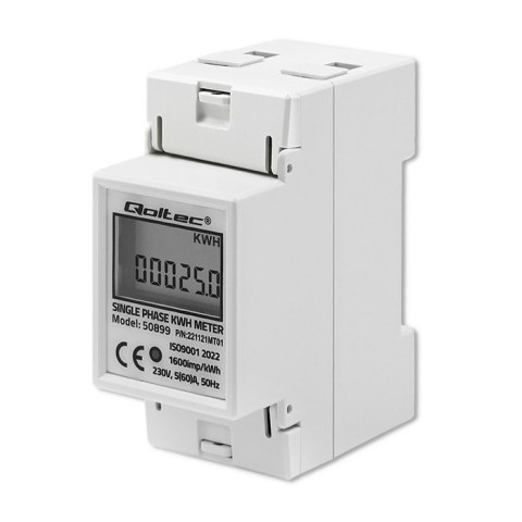 Jednofazowy elektroniczny licznik | miernik zużycia energii na szynę DIN | 230V | LCD | 2P Jednofazowy elektroniczny licznik | miernik zużycia energii na szynę DIN | 230V | LCD | 2P