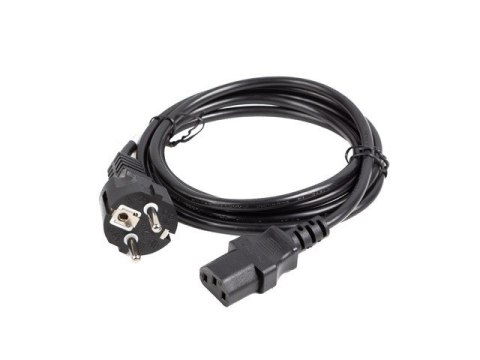Kabel zasilający CEE 7/7 -> C320 C13 1.8m prosty, czarny Kabel zasilający CEE 7/7 -> C320 C13 1.8m prosty, czarny