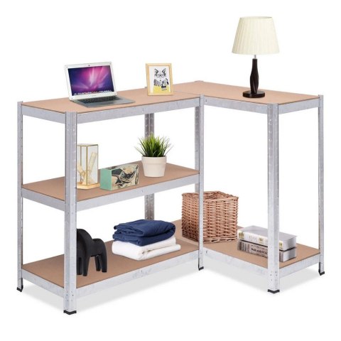 Regał magazynowy metalowy szafka 175 kg x5 ocynk rozkładany MDF GB378 Regał magazynowy metalowy szafka 175 kg x5 ocynk rozkładany MDF GB378