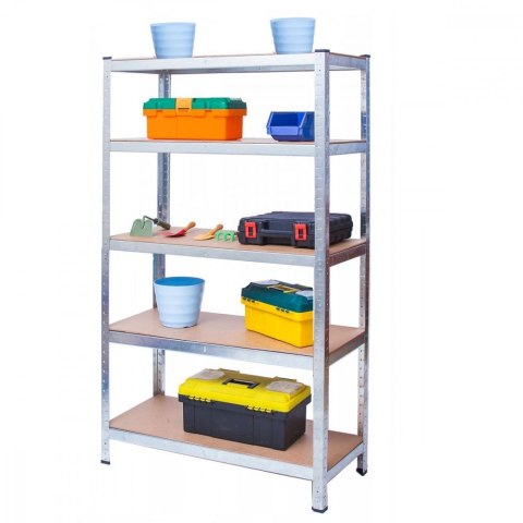 Regał magazynowy metalowy szafka 175 kg x5 ocynk rozkładany MDF GB378 Regał magazynowy metalowy szafka 175 kg x5 ocynk rozkładany MDF GB378