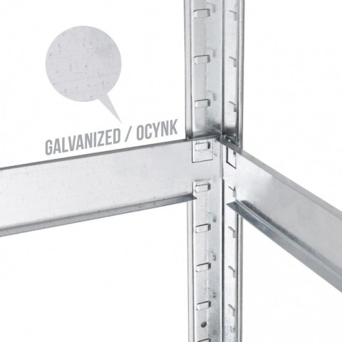 Regał magazynowy metalowy szafka 175 kg x5 ocynk rozkładany MDF GB378 Regał magazynowy metalowy szafka 175 kg x5 ocynk rozkładany MDF GB378