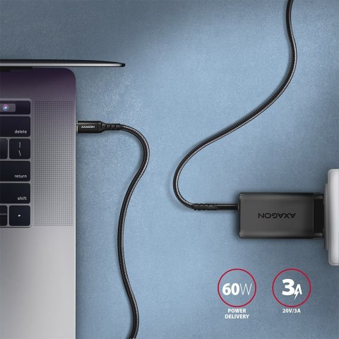 BUCM-CM15AB Kabel USB-C - USB-C 2.0, 1.5m, PD 60W, 3A, ALU, oplot Czarny BUCM-CM15AB Kabel USB-C - USB-C 2.0, 1.5m, PD 60W, 3A, ALU, oplot Czarny