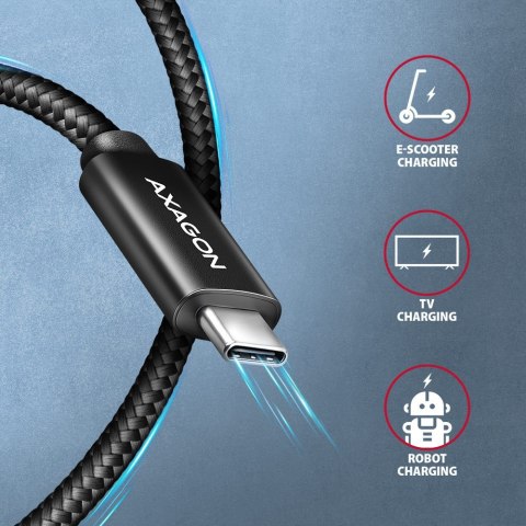 BUCM2-CM10AB Kabel USB-C - USB-C, 1.0m 5A charging, ALU, 240W PD, oplot, USB2.0, czarny BUCM2-CM10AB Kabel USB-C - USB-C, 1.0m 5A charging, ALU, 240W PD, oplot, USB2.0, czarny