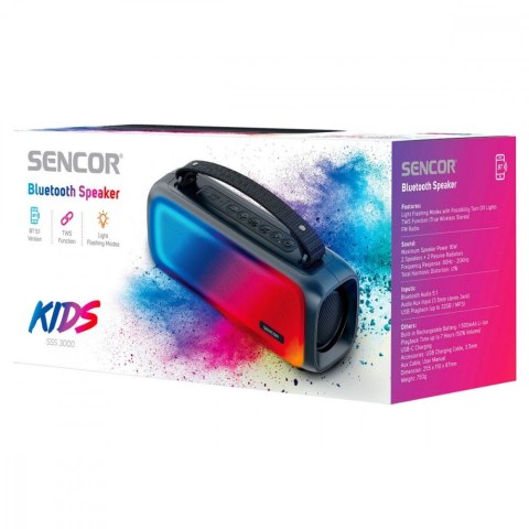 Głośnik Bluetooth z radiem SSS 3000 KIDS 16W, panel LED Głośnik Bluetooth z radiem SSS 3000 KIDS 16W, panel LED